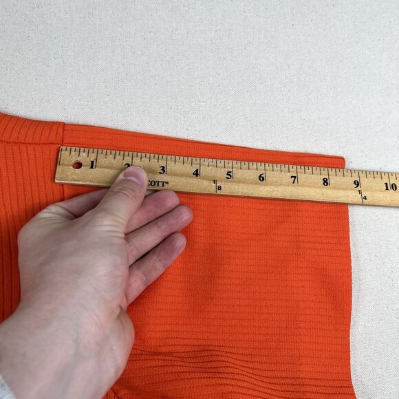 70s King Louie Double Knit Bowling Shirt Men’s Large Orange Short Sleeve 1/4 Zip - Picture 14 of 16